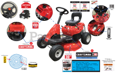 Craftsman R 105 (CMXGRAM7368327) (13A726JD091) - Craftsman Rear-Engine Riding Mower (2019)