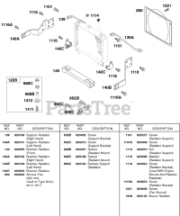 Briggs & Stratton 433447-0116-E2 - Briggs & Stratton Horizontal Engine Radiator Mounting and Supports