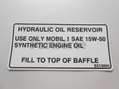 Toro E513890 Hydro Tank Decal