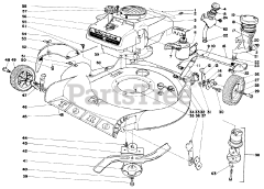Toro 19444 - Toro Whirlwind Walk-Behind Mower (SN: 000000001 - 000999999) (1970)