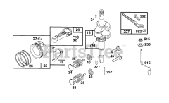 Briggs & Stratton 126802-4402-01 - Briggs & Stratton Vertical Engine Crankshaft, Piston Group