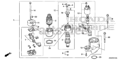 Honda BF250 A XXCA (BBJJ) - Honda Marine Engine, Made in Japan (SN: BBJJ-8000001 - BBJJ-9999999) STARTER MOTOR