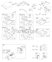 Briggs & Stratton 120302-0432-E8 - Briggs & Stratton Horizontal Engine Controls, Electric Starter, Governor Spring, Ignition