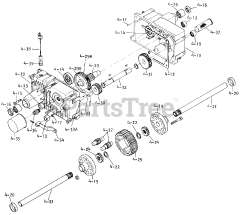 Toro 1-8755 - Toro Lawn Ranger Lawn Tractor (1970) Transaxle-Component Parts