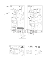 Briggs & Stratton 110602-0102-E1 - Briggs & Stratton Vertical Engine Carburetor, Fuel Supply