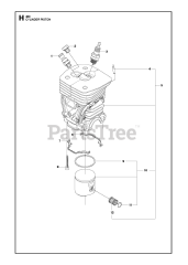 Husqvarna 460 - Husqvarna Chainsaw (2013-01) CYLINDER PISTON