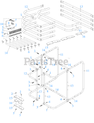 Cub Cadet 19A30044 (19A30044100) - Cub Cadet 50" & 54" Leaf Collection System Frame