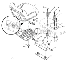 Jonsered LT 2217 A (960410113-05) - Jonsered Lawn Tractor (2012-08) SEAT