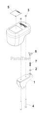 Exmark LZUV2B - Exmark Ultra Vac Twin Bagger for Lazer Z Mower (SN: 000790000 - 000849999) (2009) LZUV3B - Caster Weight Assembly 109-8461