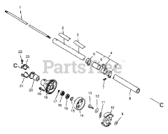 Echo SRM-3800 - Echo String Trimmer (Type 1) Driveshaft, Clutch, Clutch Housing