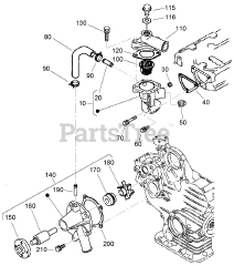 Toro 22333 (TX 525) - Toro Dingo Compact Utility Loader (SN: 270000401 - 270999999) (2007) Water Flange, Thermostat and Water Pump Assembly