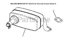 Snapper 7063337 - Snapper Muffler Kit Grounds Cruiser Muffler Kit