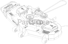 Exmark LZE751CKA524A2 - Exmark 52" Lazer Z E-Series Zero-Turn Mower, Kawasaki FX (SN: 404314159 - 406294344) (Rev B) (2019) Complete Deck Assembly