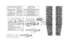 Scag STTII-52V-31BV - Scag Turf Tiger II 52" Zero-Turn Mower, 31hp Vanguard (SN: V6600001 - V6699999) REPLACEMENT DECALS AND INFORMATION PLATES 2
