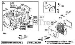Briggs & Stratton 252707-0645-01 - Briggs & Stratton Vertical Engine Cylinder, Head