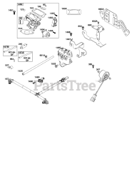 Briggs & Stratton 61G477-0004-J1 - Briggs & Stratton Horizontal Engine Throttle Body and Fuel Supply Group
