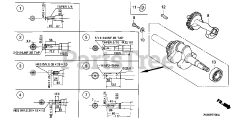 Honda GX390 K1 QWH2/A (GCAA) - Honda Engine, Made in Japan (SN: GCAA-3400001 - GCAA-9999999) CRANKSHAFT