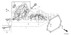 Honda GX340 UT2 QNR2/A (GCBET) - Honda Engine, Made in Thailand (SN: GCBET-2000001 - GCBET-2025452) CRANKCASE COVER (1)