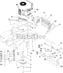 Toro 74167 TE (Z 153) - Toro 132cm Z Master Zero-Turn Mower, Side-Discharge Deck (SN: 240000001 - 240999999) (2004) Engine and Clutch Assembly