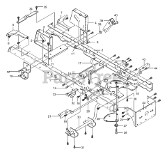 Murray 40317x50C - Murray 40" Lawn Tractor (2001) Frame Assembly (part 1)