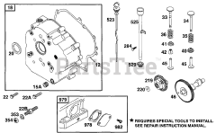 Briggs & Stratton 222413-0723-01 - Briggs & Stratton Horizontal Engine Crankcase Cvr. Cam