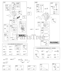 Briggs & Stratton 31S877-0001-G1 - Briggs & Stratton Vertical Engine CARBURETOR, FUEL SUPPLY, KIT - CARBURETOR OVERHAUL