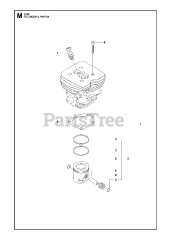 Jonsered MC 2256 - Jonsered Brushcutter (2011-01) CYLINDER PISTON