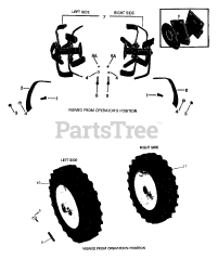 Troy-Bilt 20461 - Troy-Bilt Pony I Rear-Tine Tiller (SN: P001001 - P101750) TINES &amp; WHEELS