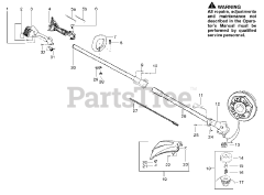 Poulan Pro PP 135 - Poulan Pro String Trimmer Handle &amp; Shaft Assembly