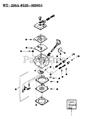 Weed Eater GTI 18 - Weed Eater String Trimmer CARBURETOR WA-298A FOR TYPES 2 &amp; 3