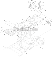 Toro 72955 (5000) - Toro 52" Z Master Zero-Turn Mower, Side-Discharge Deck (SN: 414121590 - 414999999) Seat Frame Suspension Assembly