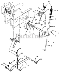 Toro 73420 (416-8) - Toro Garden Tractor (SN: 059000715 - 059999999) (1995) Manual Lift Linkage