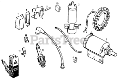 AGCO 410 S (1600299) - AGCO Lawn Tractor, 10hp Engine Electrical Group (1506I20)