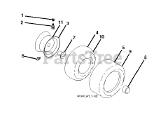Husqvarna YTH 23K48 (960450036-00) - Husqvarna 48" Yard Tractor (2011-08) WHEELS TIRES