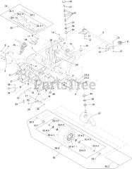 Toro 74312 (8000) - Toro 48" Z Master Zero-Turn Mower (SN: 400000000 - 402079999) Caster Wheel and Frame Assembly