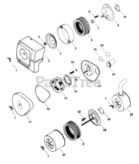 Kohler M14-601533 - Kohler Magnum Engine, Made for Moridge Mfg., 14hp, 10.5kW Air Intake 0307001598