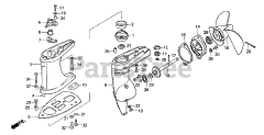 Honda BF2 AM SAB (BAEB) - Honda Outboard Engine, Made in Japan (SN: BAEB-1000002 - BAEB-9999999) GEAR CASE
