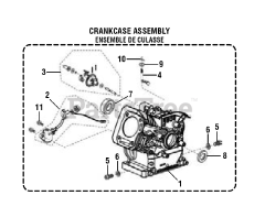 PowerStroke PS 9C3501 A - PowerStroke 3500 Watt Generator General Assembly (CRANKCASE ASSEMBLY)