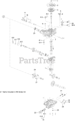 Toro 72523 - Toro 60" GrandStand Multi-Force Stand-On Mower (SN: 411600000 - 999999999) LH Transmission Assembly No. 138-5840