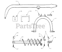 Cub Cadet 628 (590-628-100) - Cub Cadet Post Hole Digger Boom Assembly, Yoke And Auger
