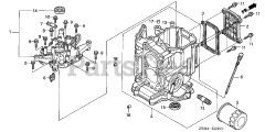Honda BFP8 D2 XRA (BAAJ) - Honda Outboard Engine, Made in Japan (SN: BAAJ-1100001 - BAAJ-9999999) CRANKCASE COVER