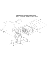 Toro 74874 (X 4850) - Toro 48" Titan Zero-Turn Mower (SN: 400000000 - 409239999) Air Intake and Filtration Assembly