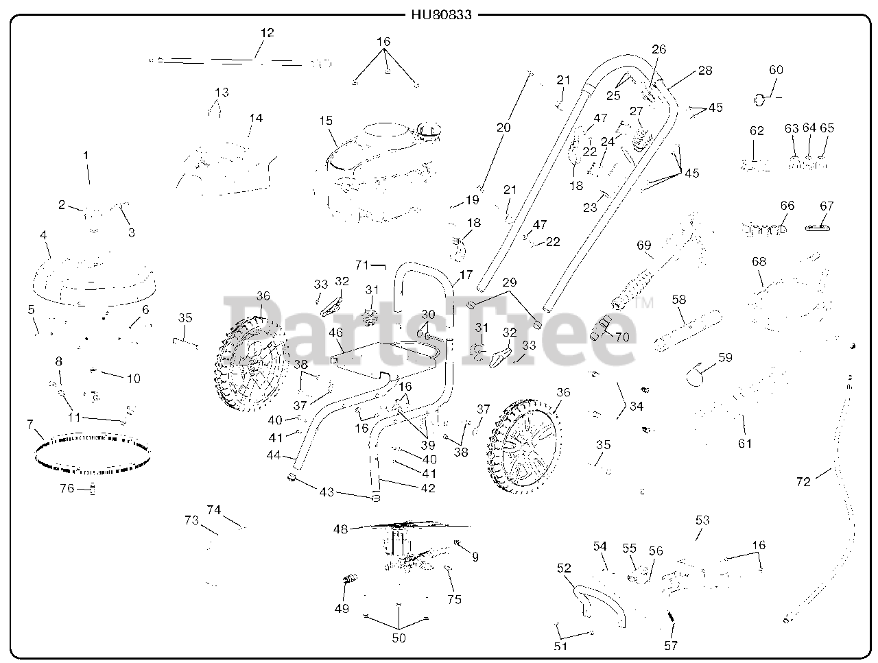 Husky HU 80833 Husky Pressure Washer General Assembly Parts Lookup