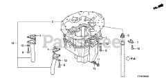 Honda BF200 A4 XA (BAEJ) - Honda Marine Engine, Made in Japan (SN: BAEJ-1200001 - BAEJ-1299999) OIL PAN