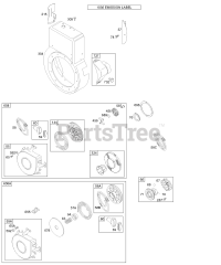 Briggs & Stratton 197412-1124-E2 - Briggs & Stratton Horizontal Engine Blower Housing/Shrouds, Rewind
