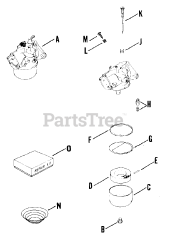 Kohler K161-28255 - Kohler K-Series Engine, Basic Version, 7hp, 5.2kW Carburetor (Cont.) 020300911