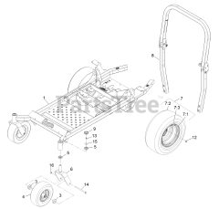Exmark PNS720KC523 - Exmark 52" Pioneer S-Series Zero-Turn Mower, Kohler ZT720 (SN: 314000000 - 314999999) (2014) Main Frame Assembly