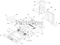 Toro 74409 (Z 340) - Toro 40" Z Master Zero-Turn Mower, Side-Discharge Deck (SN: 270000001 - 270000700) (2007) Front Frame Assembly