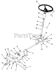 Toro A1-184801 (GT-1848) - Toro Garden Tractor (1982) Front Axle And Steering