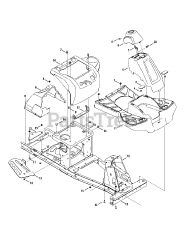 Murray 13B326JC758 - Murray Lawn Tractor (2015) Frame &amp; Fender